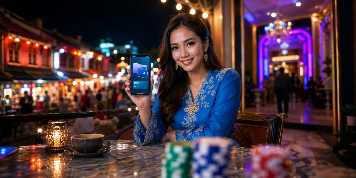 Wanita berbaju kurung di Melaka menggunakan platform loteri dalam talian ra88